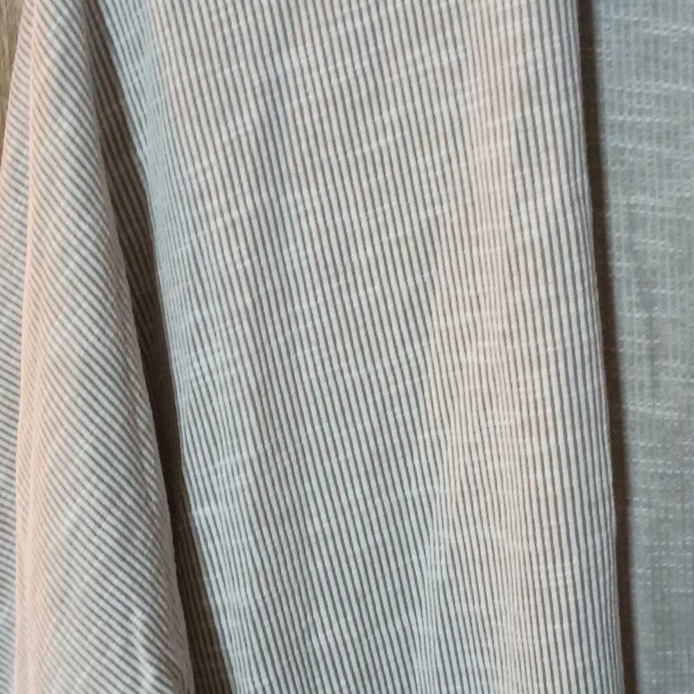 Donni. Women One Size Fits Most Gray White Pin Stripe Lagenlook Cardigan Sweater - Picture 5 of 5